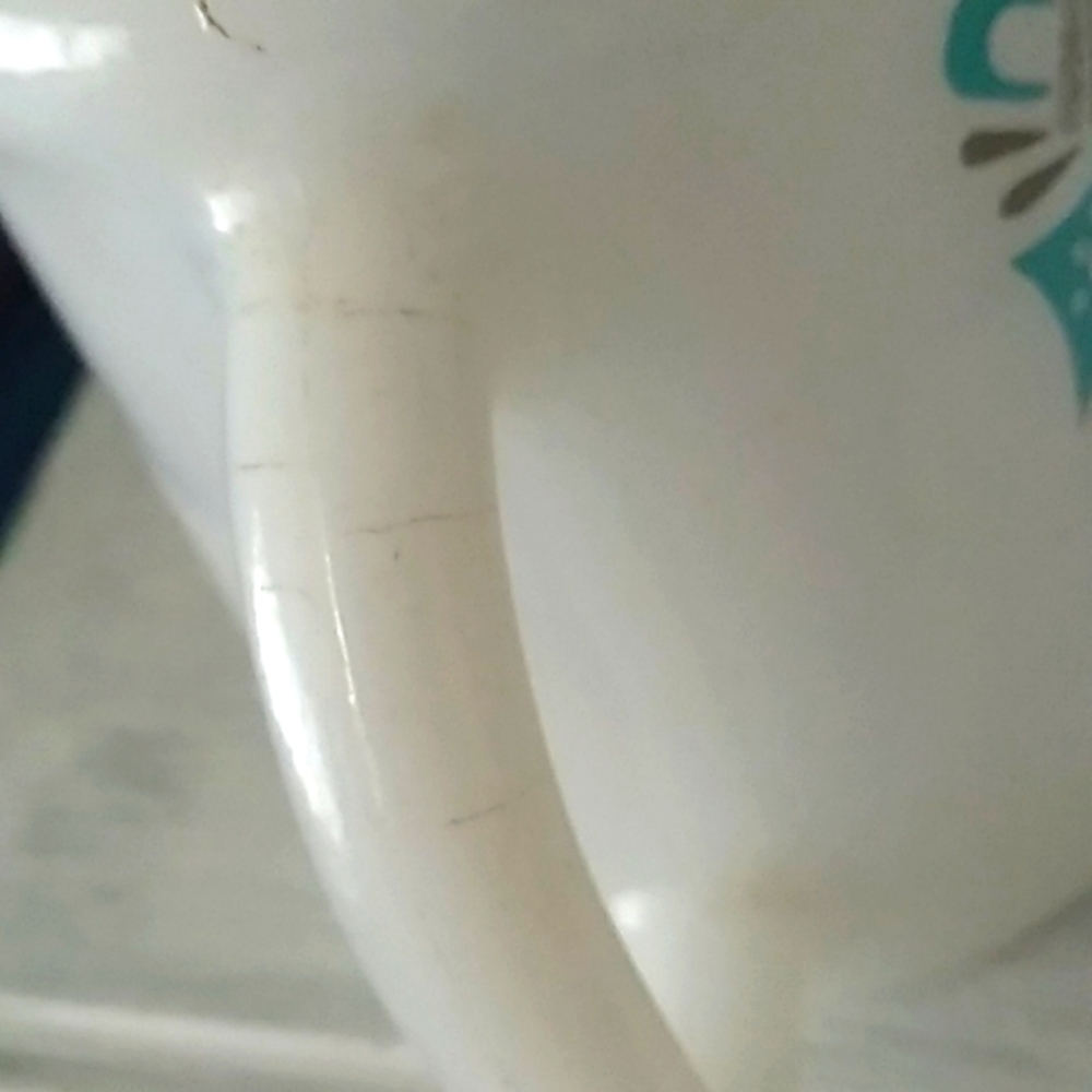 Vintage Blue Heaven milkglass coffee mug circa 1960's - Picture 6 of 9
